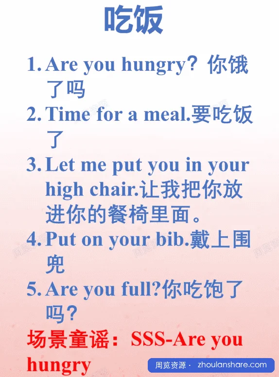 亲子场景英语