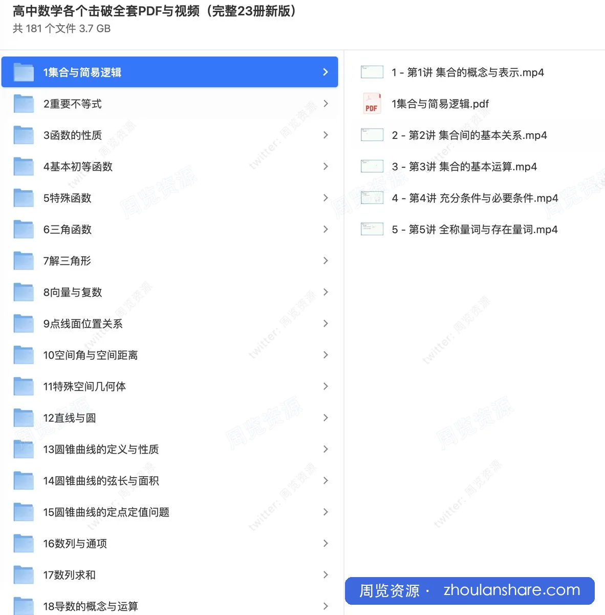 RT @grgerwcwetwet: 高中数学各个击破全套PDF与视频（完整23册新版）