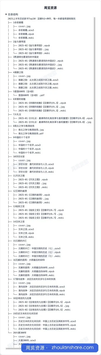 2025上半年历史新书Top20！豆瓣9分+神作，每一本都值得通宵刷完