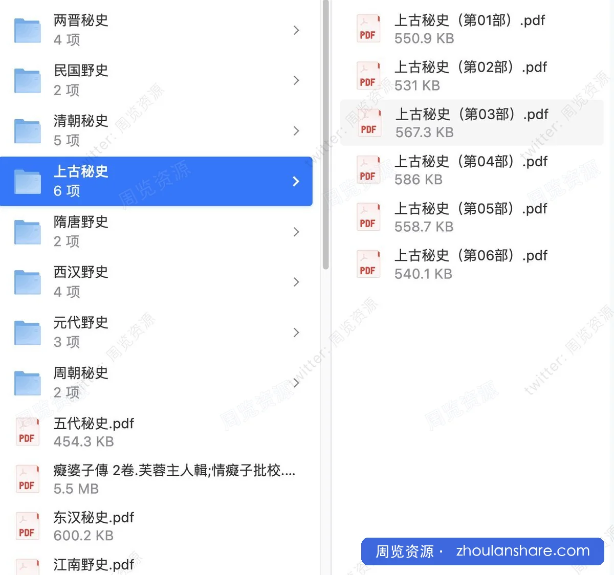 历朝野史秘史合集