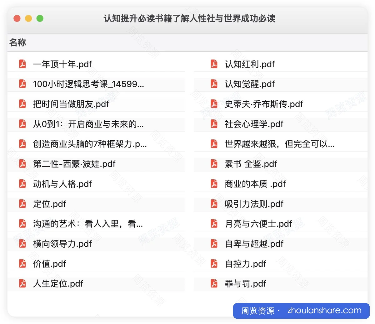 认知提升必读书籍了解人性社与世界成功必读