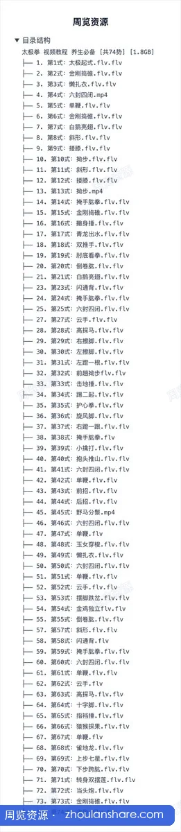 太极拳 视频教程 养生必备 [共74势] [1.8GB]