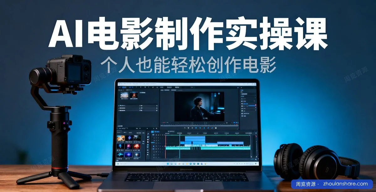 墨飞AI电影学院：AI电影制作，实操课个人就能做电影