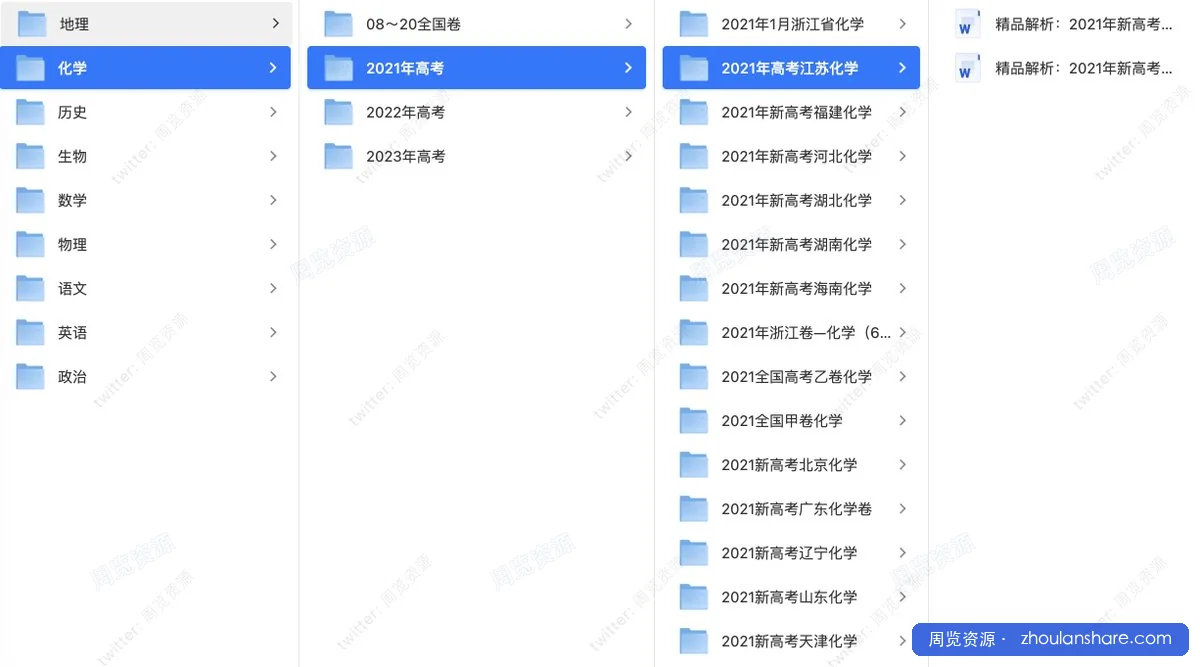 历年全国各地高考各科真题大合集 (2008年-2023年)