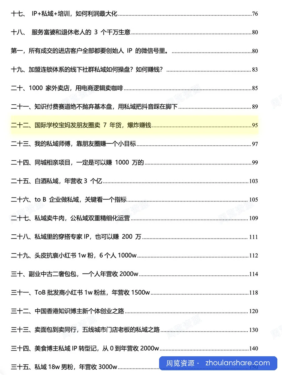 100个副业赚钱案例PDF｜新个体实战手册（自媒体 电商 知识付费+高清下载）
