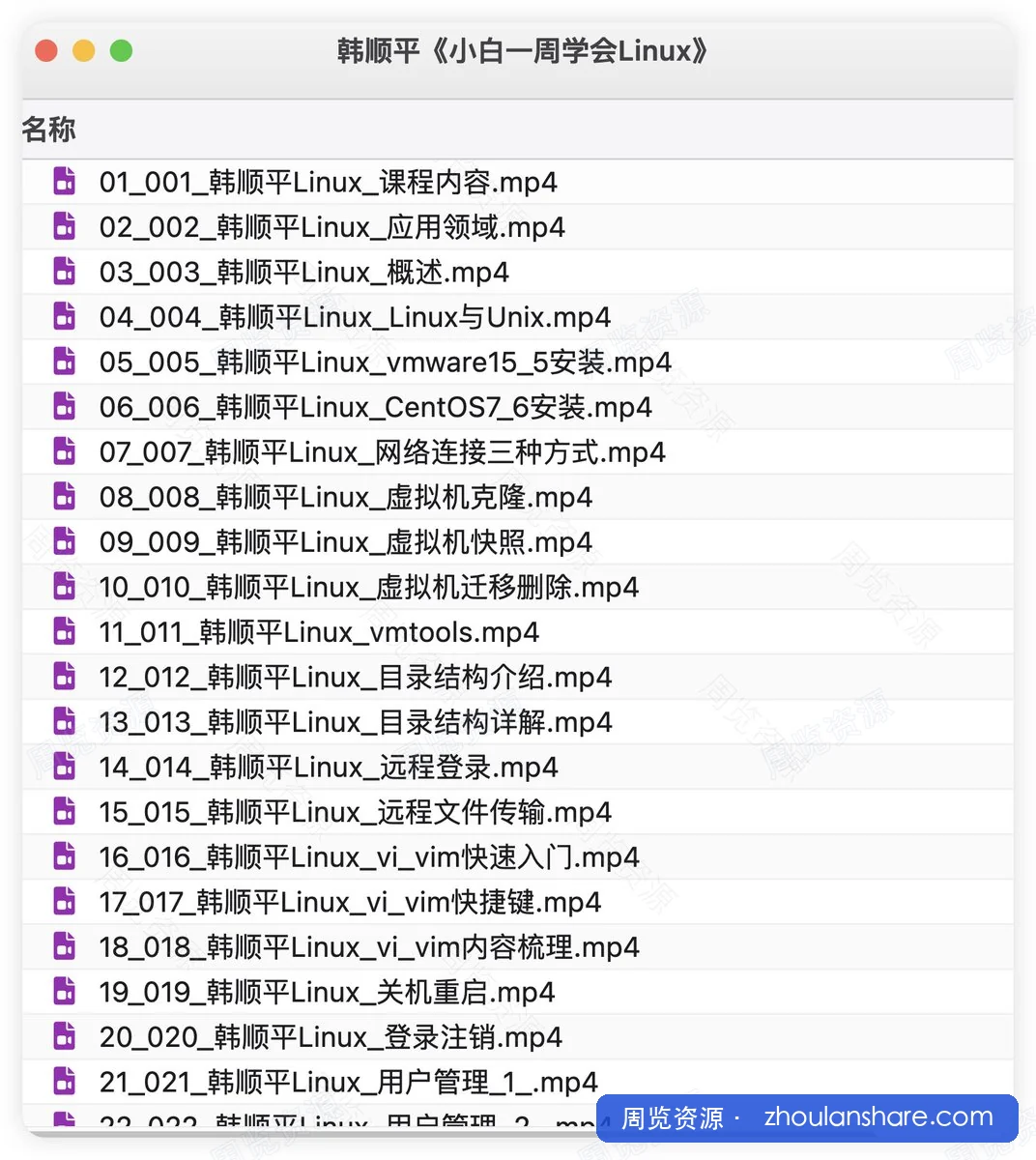 小白一周学会Linux