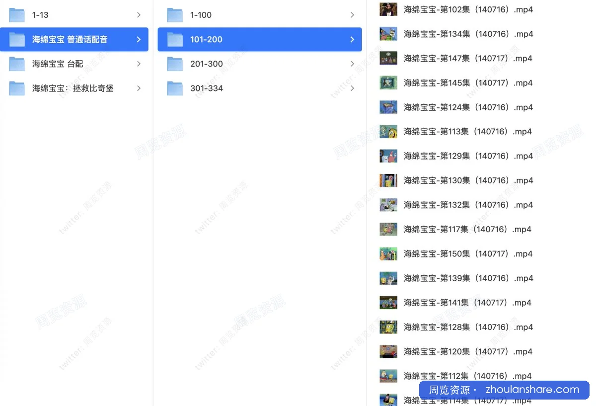 海绵宝宝S01-S13季全集+剧场版+国配+台版合集
