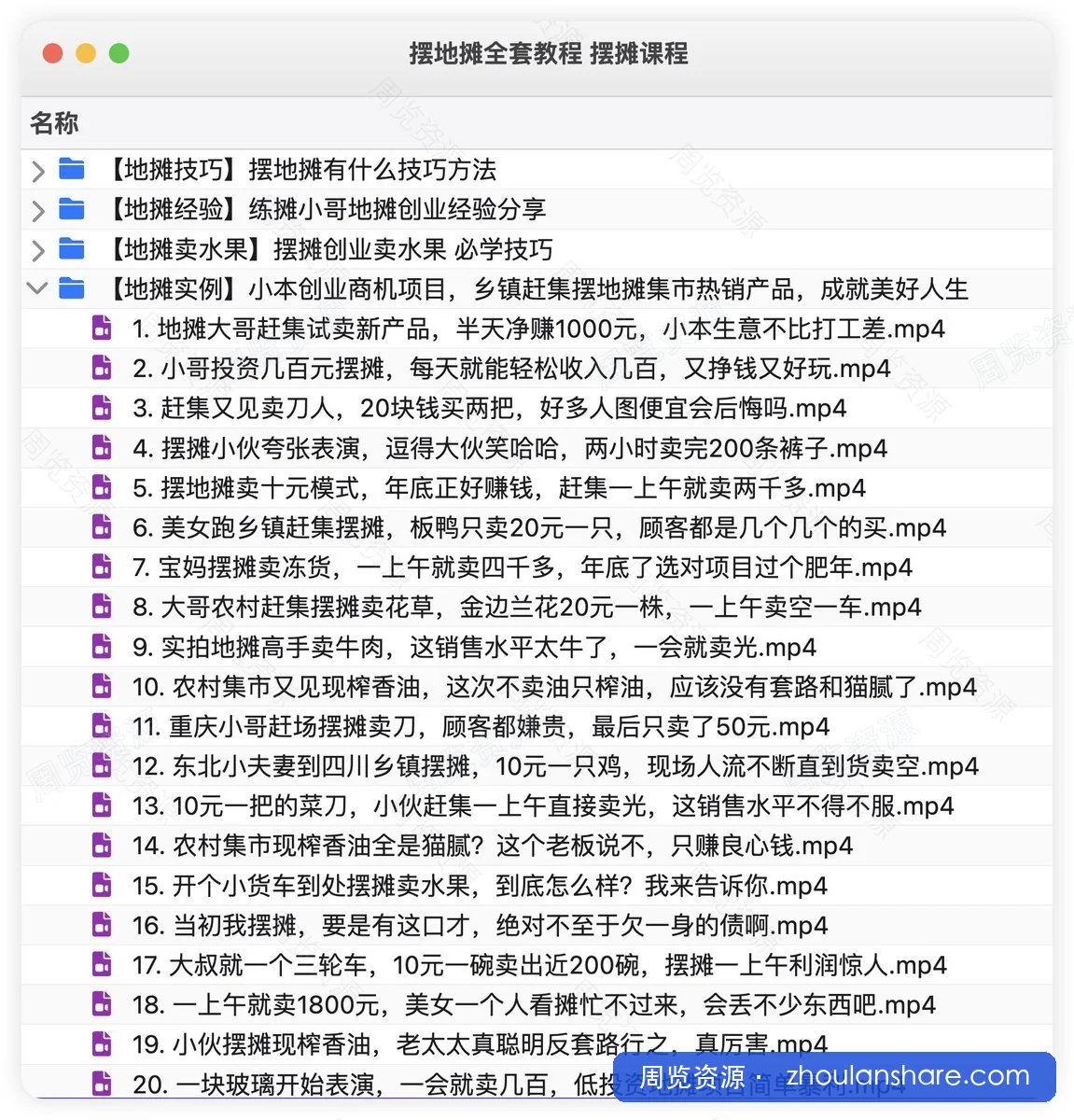 摆地摊全套教程 摆摊课程