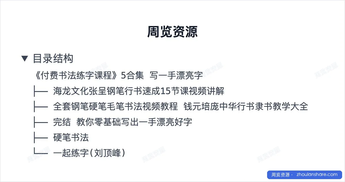 付费书法练字课程