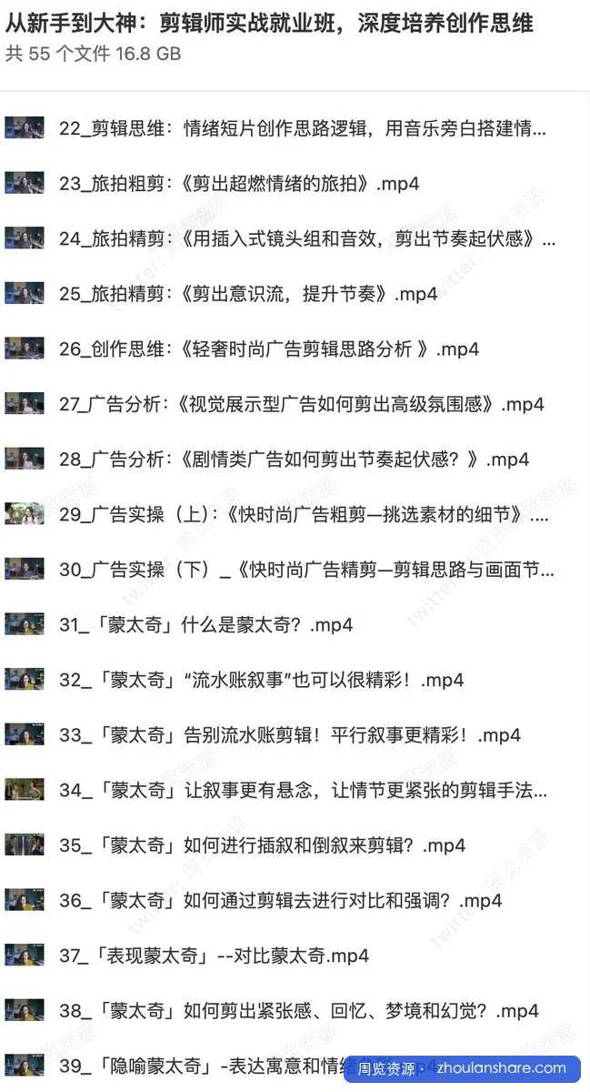 售价12800的剪辑付费实战教程