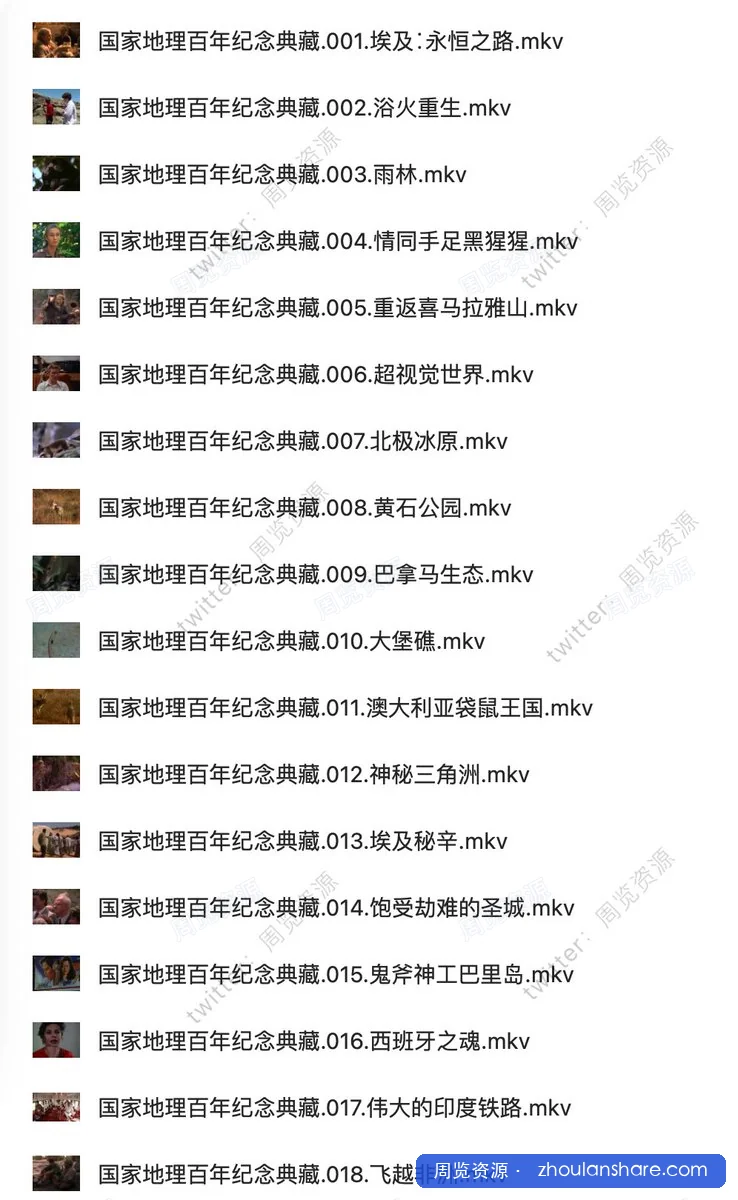 国家地理百年纪念典藏全100集