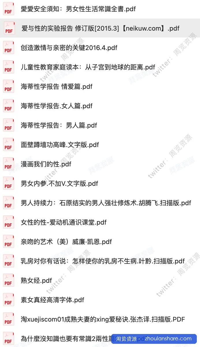 25本两性技巧知识PDF电子书