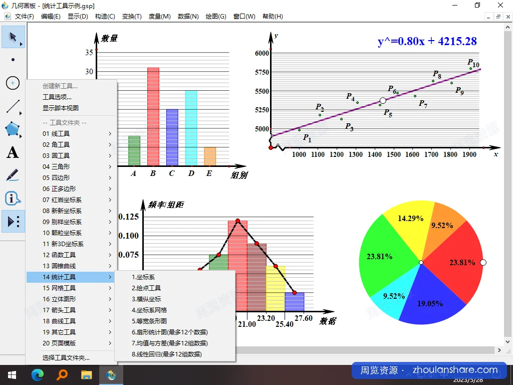 几何画板是一个通用的数学、物理教学环境，提供丰富而方便的创造功能使用户可以随心所欲地编写出自己需要的教学课件，是最出色的教学软件之一。