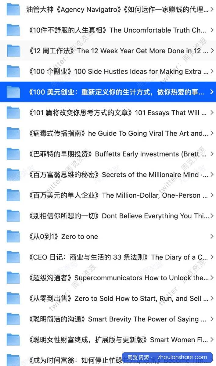 110本搞钱好书（中英双语版）