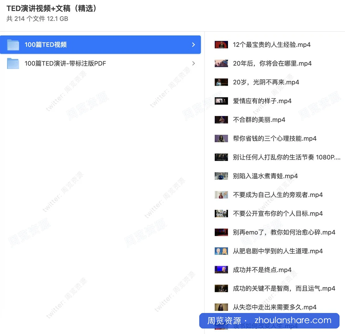 100 篇TED演讲视频+文稿（精选）