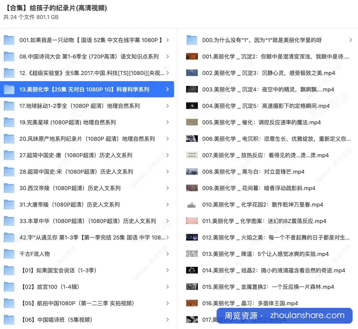 【合集】给孩子的纪录片(高清视频)