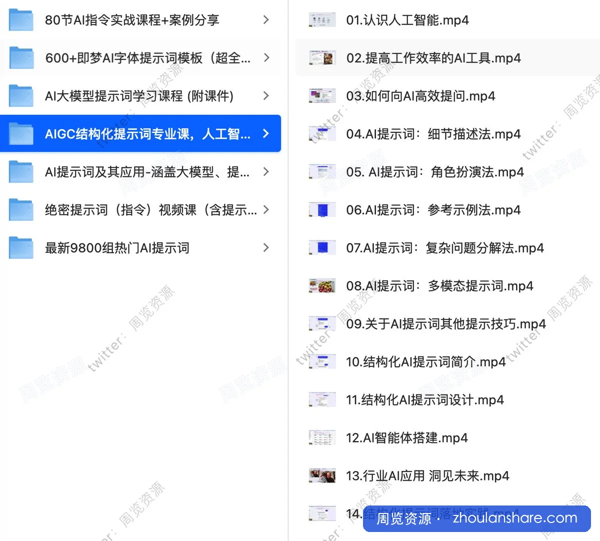 AI提示词精选课集（系列合集）