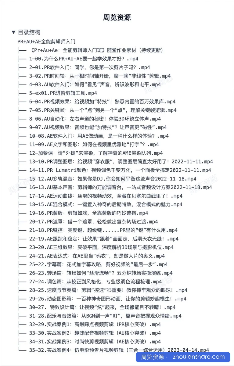 PR+AU+AE全能剪辑师入门