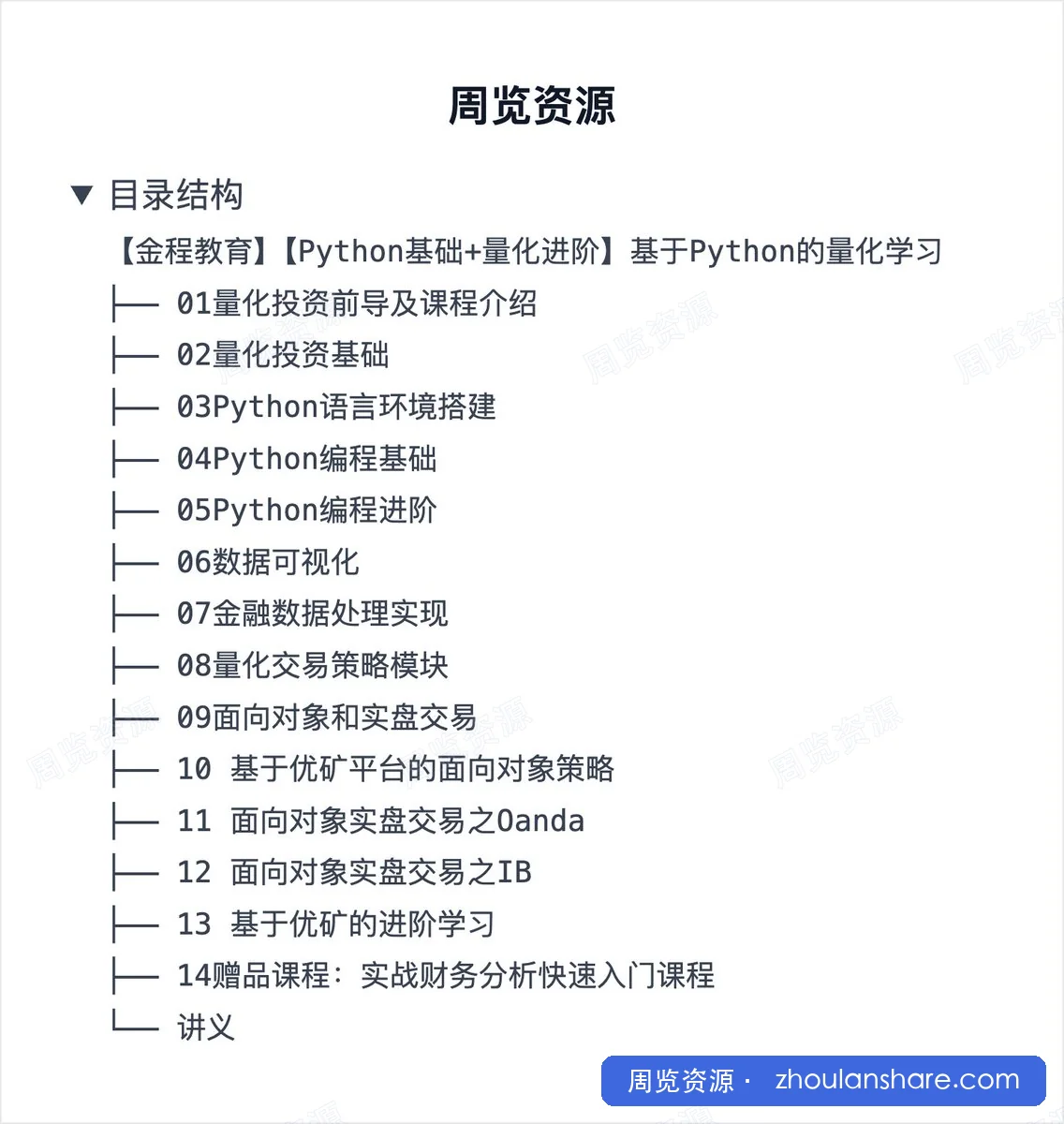 【金程教育】【Python基础+量化进阶】基于Python的量化学习