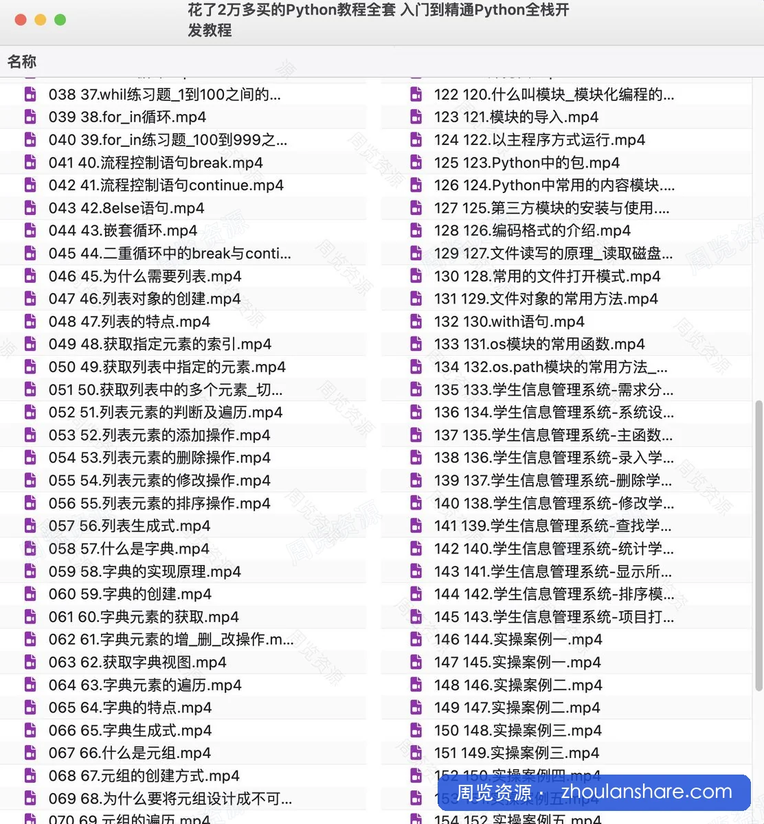 花了2万多买的Python教程全套 入门到精通Python全栈开发教程
